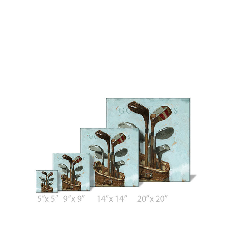 Darren Gygi Home Collection Golf Clubs Giclee On Canvas Print Wayfair